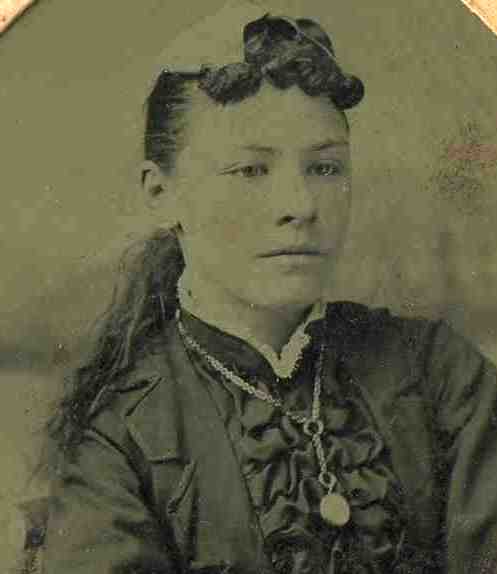 Martha James wearing locket